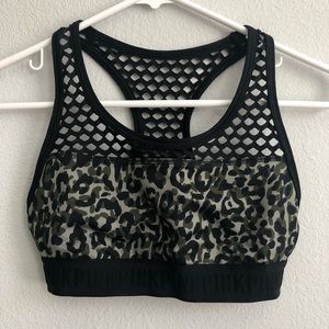 Pink camo sports bra